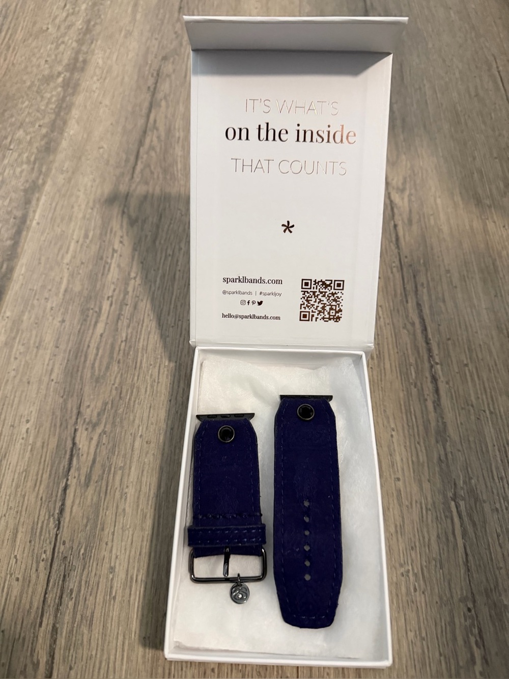Navy upcycled Gucci Apple Watch Band